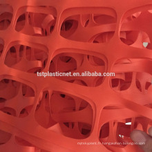 100% vierge HDPE orange construction barrière en plastique maille filet de sécurité